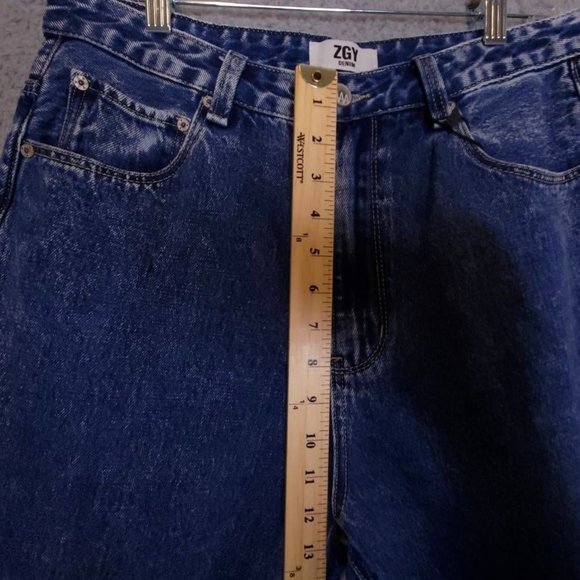 ZGY Womens Mom Jeans Blue Medium Wash High Rise Denim 30 New - Picture 5 of 11